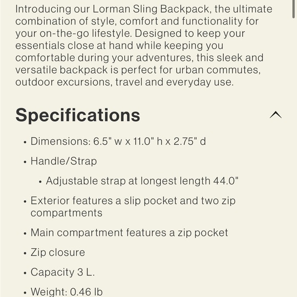 Vera Bradley Lornman Sling Backpack - Picture 11 of 11